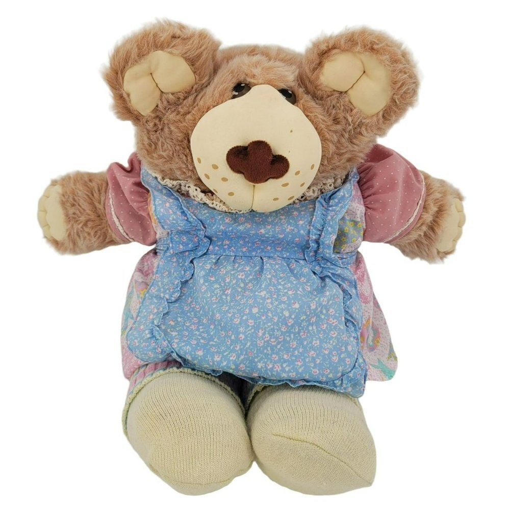 Vintage Furskins Panosh Place Xavier Roberts Large Stuffed Animal Plush Bear 21"